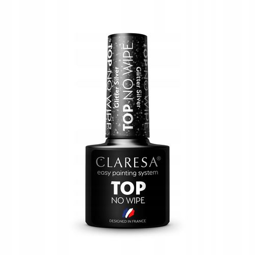 CLARESA Top hybrydowy GLITTER SILVER No Wipe - 5g na Arena.pl