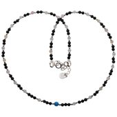 Naszyjnik mix - Turmalin, cytryn, apatyt i srebro