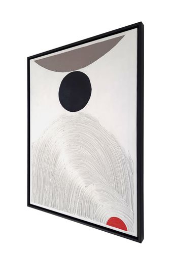 Obraz na płótnie biały z czerwoną kropką 60x80 Frames Factory na Arena.pl