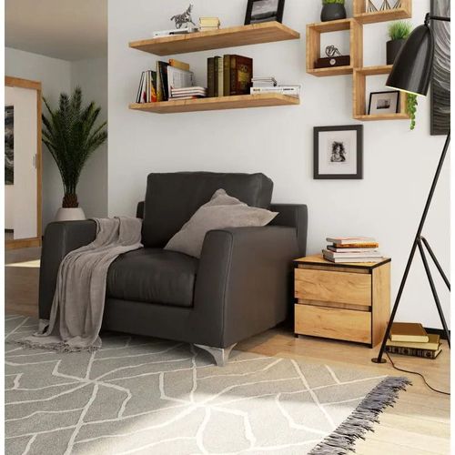 Szafka nocna, stolik, STILO, 2 szuflady, 40x35x40, dąb, mat | TYLETEGOTU na Arena.pl