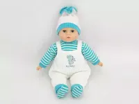 Lalka bobas z głosem 35cm biało-niebieskie ubranko 565357 Adar