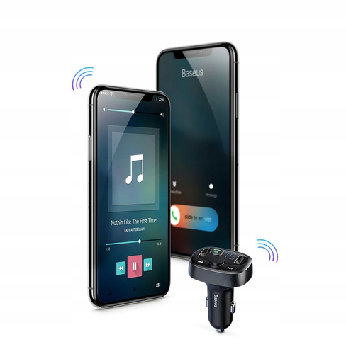 BASEUS TRANSMITER FM BLUETOOTH ŁADOWARKA SAMOCHODOWA MP3 2x USB SD/ TF 3.4A na Arena.pl