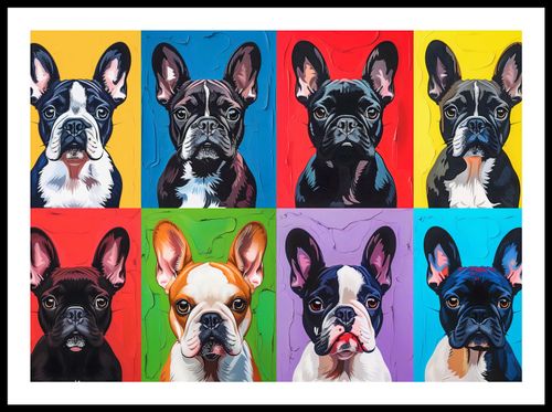 Plakat 70x50cm Buldogi Francuskie na Arena.pl