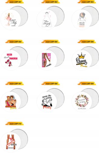 MAGNES PERSONALIZOWANY prezent podziękowanie dla gości NA ŚLUB RÓŻNE WZORY na Arena.pl