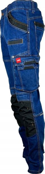 Spodnie robocze JEANS STRETCH jeansowe slim BHP zdjęcie 1