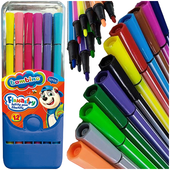 FLAMASTRY 12 KOL W PUDEŁKU PLASTIKOWYM BAMBINO
