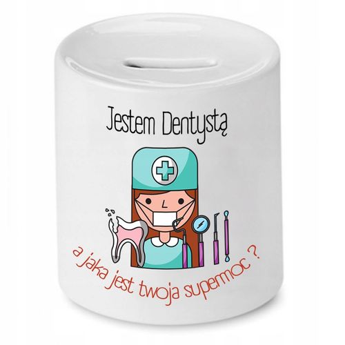 Skarbonka Dla Dentysty Jestem Dentystą Prezent Z Nadrukiem Ze Zdjęciem na Arena.pl