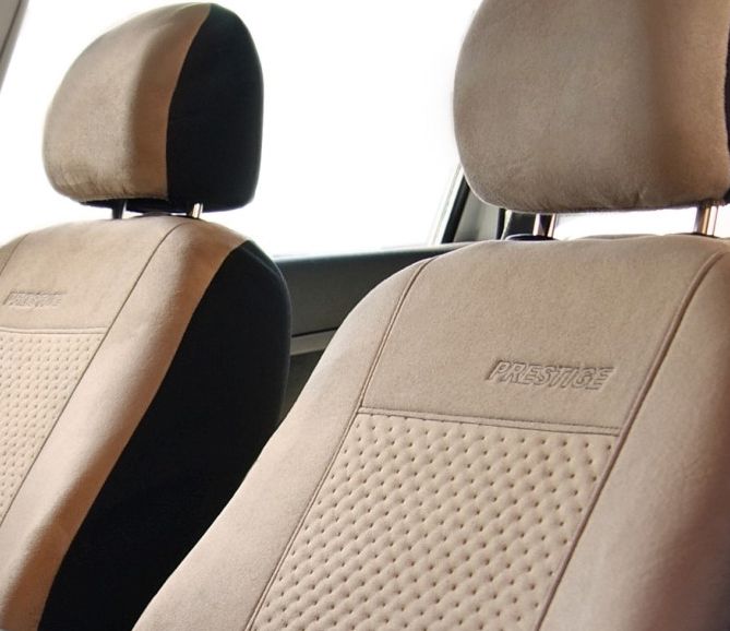 Pokrowce z alcantary na fotele PRESTIGE Beżowe do LEXUS LS zdjęcie 4