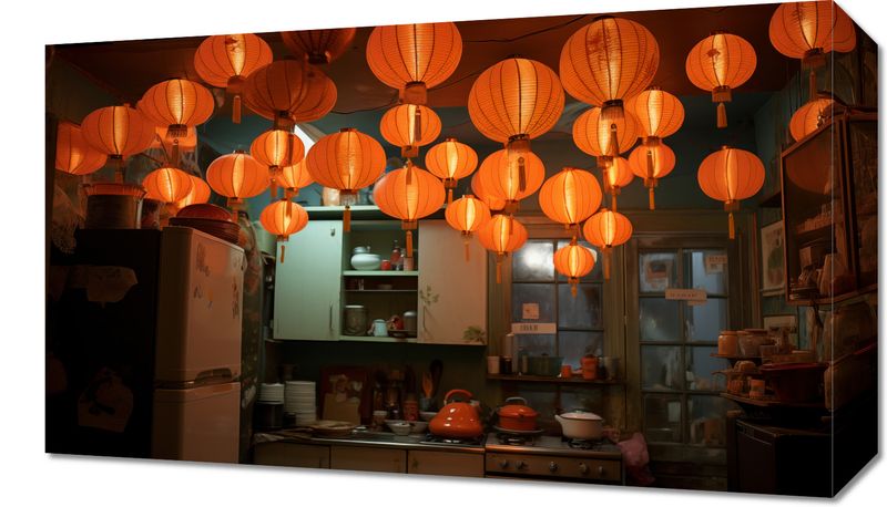 Obraz 50x30cm W Blasku Lampionów zdjęcie 1