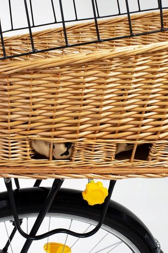 KOSZ ROWEROWY WIKLINOWY NA BAGAŻNIK TRANSPORTER TYLNY KOSZYK DUŻY PODUSZKA na Arena.pl