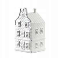 Domek ceramiczny lampion 10,5x9,7xh19cm HYTTE świąteczna dekoracja biały