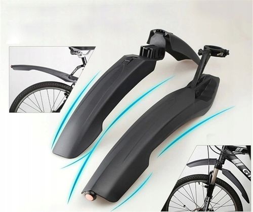 BŁOTNIKI ROWEROWE ZESTAW KOMPLET PRZÓD TYŁ WACHLARZE 26 27 28 29 CZARNY na Arena.pl