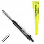 OŁÓWEK BUDOWLANY STOLARSKI ZNACZNIK Z TEMPERÓWKĄ ZMIENNE WKŁADY PROFI