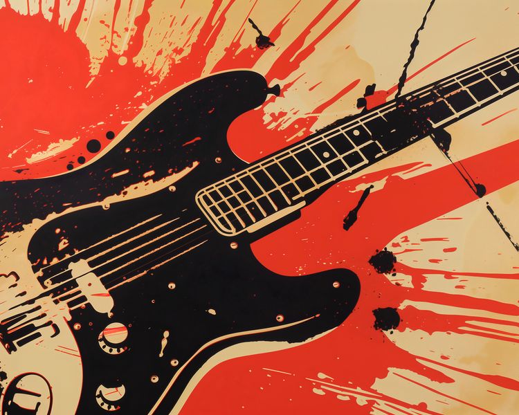 Plakat 50x40cm Gitara Elektryczna zdjęcie 1