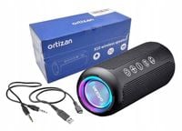 GŁOŚNIK BEZPRZEWODOWY ORTIZAN X10 # BLUETOOTH # AUX # CZARNY # IPX7 # 24W