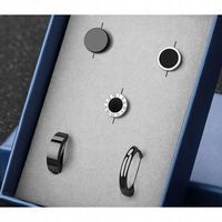 Retro męski 5-częściowy zestaw kolczyków, stal tytanowa