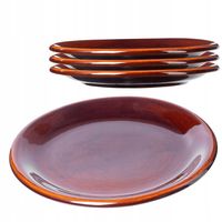 Kadax Talerz Obiadowy Płytki Kamionka 24cm 4szt