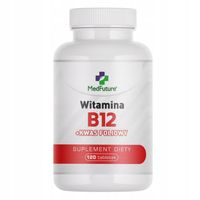 Witamina B12 ( METYLOKOBALAMINA) 1000 mcg + kwas foliowy - 120 tabletek