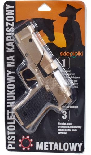 PISTOLET NA SPŁONKĘ KAPISZONY 5x72szt METALOWY REWOLWER DLA DZIECI GRATIS na Arena.pl