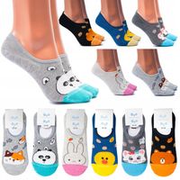 BAWEŁNIANE SKARPETY damskie KOLOROWE STOPKI WYGODNE Skarpetki