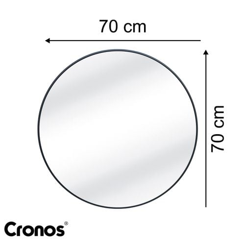 Lustro podgrzewane Cronos okrągłe 70cm Black na Arena.pl