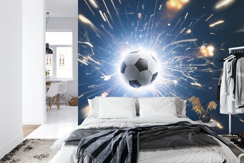 Emaga Fototapeta Piłka Wśród Iskier Flizelina Zmywalna 208x146 na Arena.pl