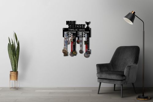 Wieszak na medale MOJE SUKCESY twoje imię dowolny tekst 55.3 na Arena.pl