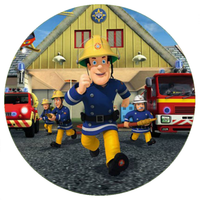 Opłatek na tort Urodziny Strażak Wóz Strażacki Strażak Sam Postać Bohater