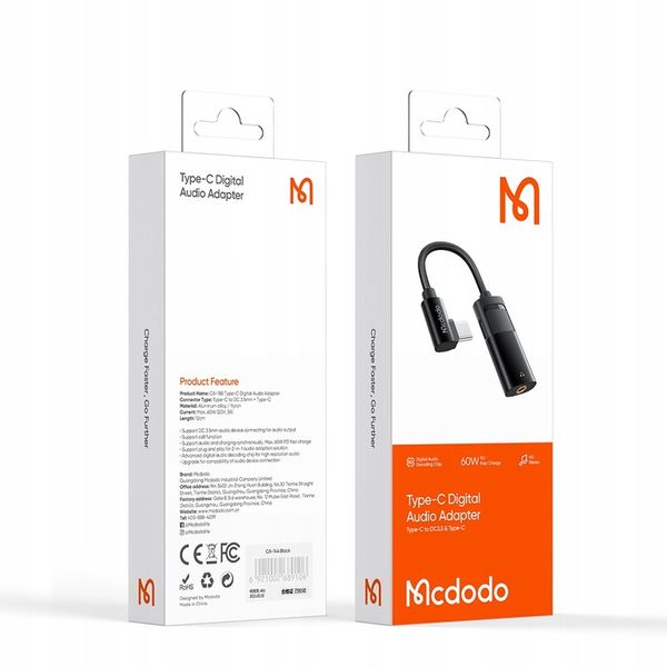 MCDODO ADAPTER USB-C MINI JACK 3,5MM PRZEJŚCIÓWKA KABEL AUX DO SAMSUNG DAC zdjęcie 6