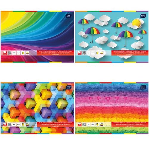 BLOK RYSUNKOWY KOLOROWY A4 10 INTERDRUK na Arena.pl