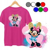 KOSZULKA DZIECIĘCA T-SHIRT Z NADRUKIEM - MYSZKA MINNIE MINI - M 134-140