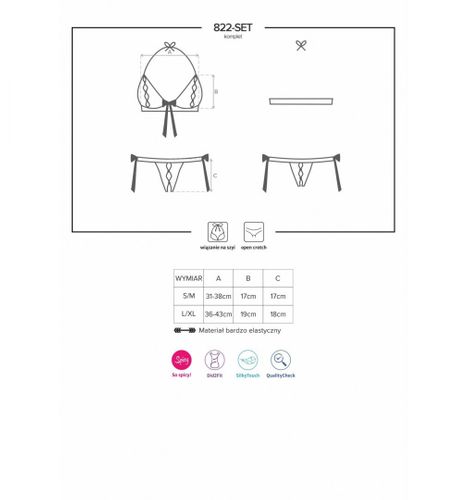 822-SET-3 komplet czerwony S/M na Arena.pl