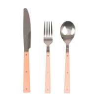 ZESTAW SZTUĆCÓW VINTAGE 6-CZĘŚCIOWY STAL NIERDZEWNA DREWNO