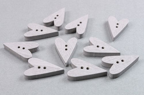 Guzik drewniany SERCE szary 10szt. na Arena.pl