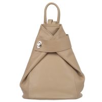 VERA PELLE plecak damski skórzany elegancki trójkątny V561 beżowy