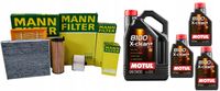 2X MANN ZESTAW FILTRÓW + OLEJ 5W30 8L AUDI Q7 I 4L 06-08 3.0 TDI BUG 233KM