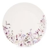 Talerz deserowy porcelanowy biały kwiaty LOUKA 20,5 cm