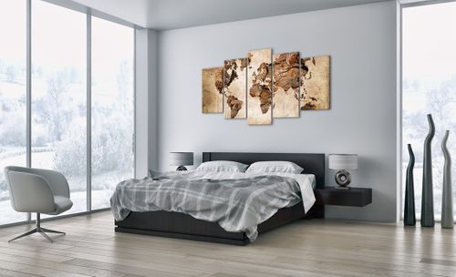 Obraz Na Płótnie - Mapa Kontynenty - 160X85 Cm - Ea160X85-3590 na Arena.pl