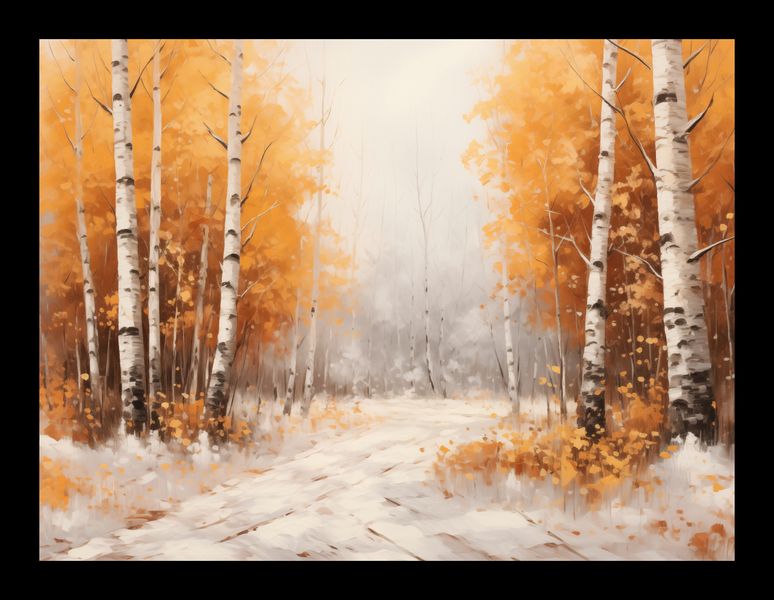 Plakat 20x15cm Jesienne Brzozy zdjęcie 2