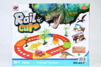 ND17_ZA-92568 Tor samochodowy + akcesoria dinozaury w pud. A9-7