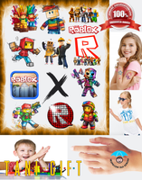 Duży Zestaw Mega Tatuaży zmywalnych - Roblox