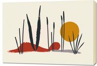 Obraz 100x70cm Trzcina przy Zachodzie