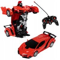ZABAWKA AUTO ROBOT 2w1 SAMOCHÓD ZDALNIE STEROWANY PILOT CZERWONE AUTKO