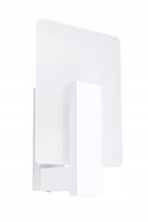 Kinkiet ścienny drewniany nowoczesny biały szklany klosz Sollux Lighting