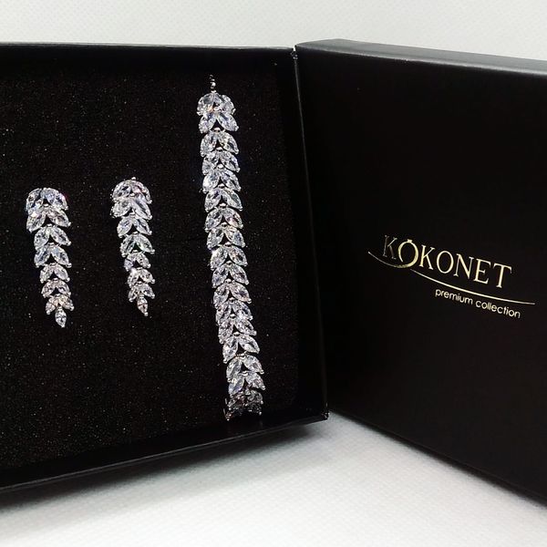 Komplet ślubny BERTA silver zdjęcie 1