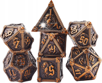 Kostki Kości Wielościenne do Gry Dungeons and Dragons Metalowe x7