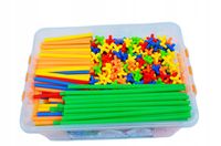 Klocki konstrukcyjne rurki słomki konstrukcyjne patyczki 800 el Straws