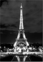 100 70CM OBRAZ PŁÓTNO WIEŻA EIFFLA BLACKANDWHITE PŁÓTNO RAMA