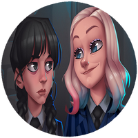 Opłatek na tort Wednesday Addams