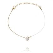 bransoletka na rękę stal chirurgiczna pozłacana 14k złotem bst1401